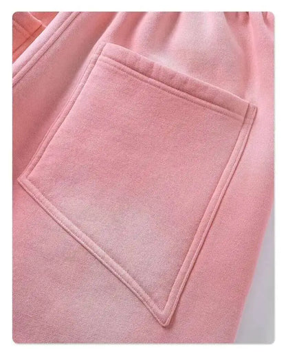 IEFB Washed Male Set Sweatshirt Sweatpants Splash-ink White Spray Dye Velvet Hoodies Autumn Spring New Trendy Male Wear 9W125