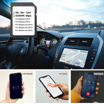 Use for Mazda CX-5 2013 2014 2015 SD Map Cards Europe UK Sat Navi 2025 Navigation 8GB Fast Delivey GPS Card Accessories