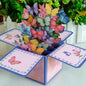 Pop Up 3D Greeting Card Paper Flowers Bouquet Postcard for  Birthday Mothers Father's Day Graduation Wedding Valentine's Day