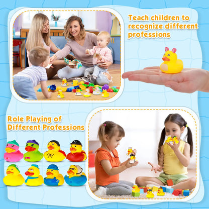 Assortment Rubber Ducks Assorted Mini Rubber Duck Squeak Duck Floating Bathtub Toys for Teens Girls Boys Birthdays Gifts
