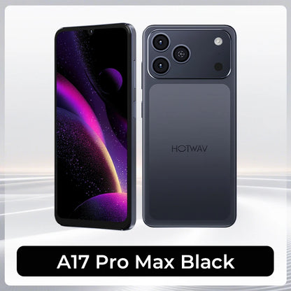 HOTWAV A17 Pro Max Smartphone 6.75'' 120Hz 4GB 256GB Mobile Phone Android 15 5160mAh Thin Cellphone with 3.5mm Headphone Jack