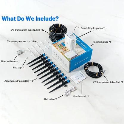WiFi Smart Life Automatic Drip Irrigation System Kit Garden Irrigation Controller Plant Phone APP Control Watering Timer Device