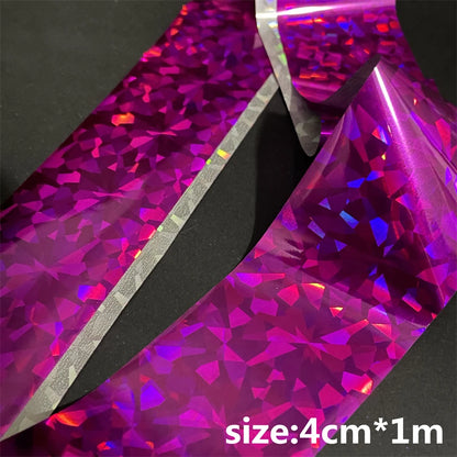 50/100cm Fish Scale Chameleon Nails Metal Nail Art Foil Fish Lure Transfer Decals Wraps Stickers Laser Manicure Decorations
