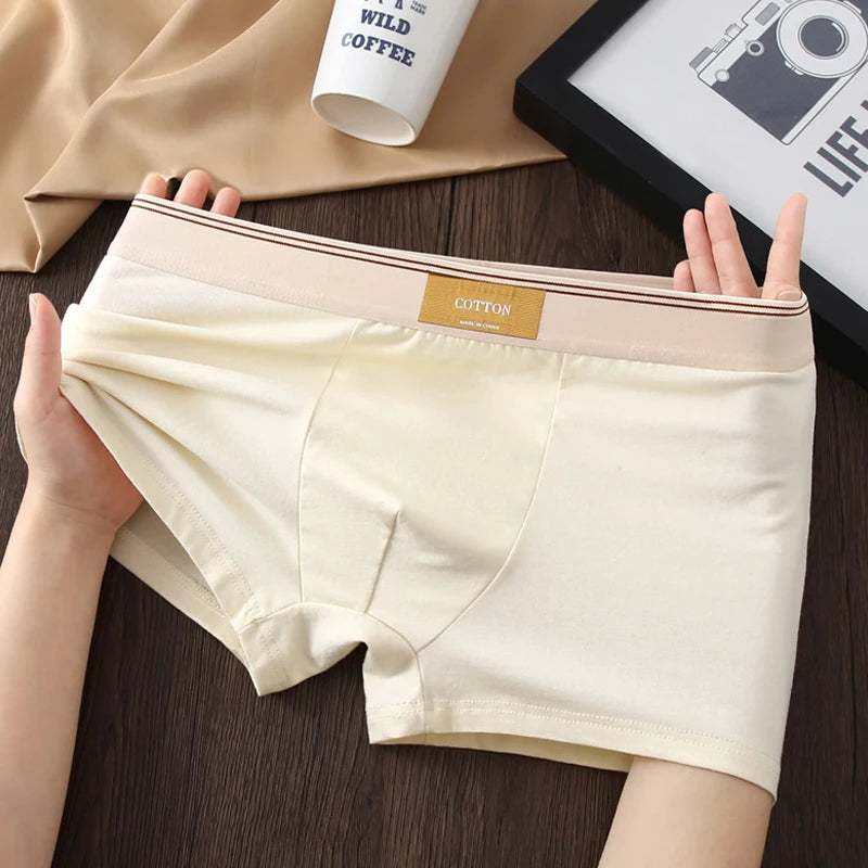 5Pcs/Lot Men Underwear Pure Cotton Boxer Shorts Hombre Panties Man Breathable Underpants Sexy Sports Comfort Male Boxers L-4XL