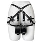 Women's Sexy Bow PU Leather Thigh Garter Harness BDSM Bondage Lingerie with Butt Wear And Suspender Belt Waist-To-Leg Adult Sex