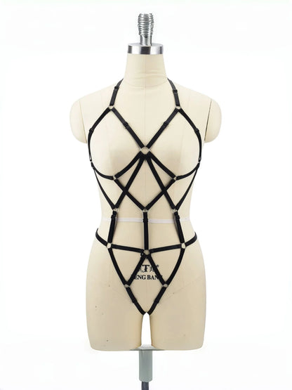 Adjustable Strap Binding Hollow Set One-piece Binding Without Underwear Nightclub Performance Sex Party Props Bdsm