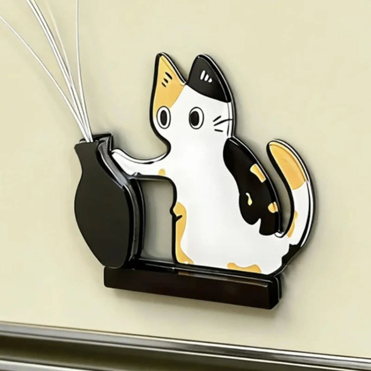 Cat Whisker Memorial Keepsake Acrylic Cute Wide Opening Cat Whisker Keepsake Vases for Refrigerators Washing Machines Bedroom