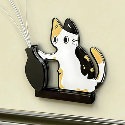 Cat Whisker Memorial Keepsake Acrylic Cute Wide Opening Cat Whisker Keepsake Vases for Refrigerators Washing Machines Bedroom