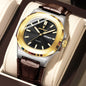 POEDAGAR Top Fashion Men's Quartz Watches Luxury Luminous Waterproof Man Clock Week Date Leather Business Men Watch Reloj Hombre