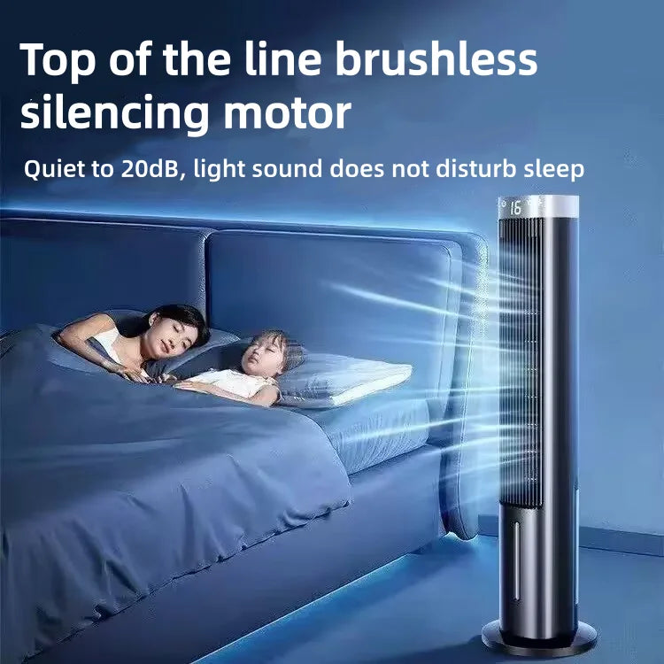 Portable Air Conditioner Fan, Personal Evaporative Cooler with Water Tank & Ice Pack, Quiet 3-Speed Tower Cooling Fan Mobile