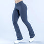 WAREBALL Women Gym Wide-leg Trousers Fitness Sport Pants V Waist Squat Proof Energy Athletic Active Pilates Flared Pants