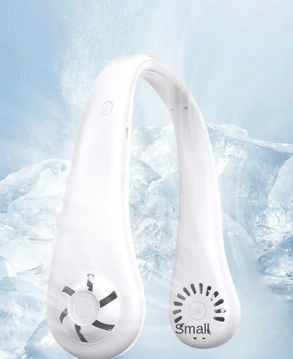 Portable Bladeless Neck Fan 3 Speed Adjustable Rechargeable Air Cooler Mini Hanging Neck Fan Long Battery Life for Summer Outdoo