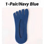 1/5 Pairs Summer Men's Invisible No Show Five Finger Socks Thin Velvet Non-Slip Mesh Breathable Elastic Solid Silk Soft