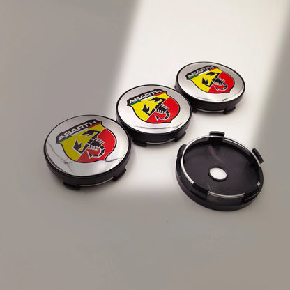 4pcs Fiat 500 Abarth Lancia Car Wheel Center Hub Cap Car Wheel Center Caps Hubcap Cover 60mm