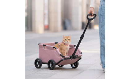 Pet Stroller with Telescopic Handle Folding Foldable Pet Stroller Sturdy Sturdy for Small Dogs, Outdoor Walks, Travel