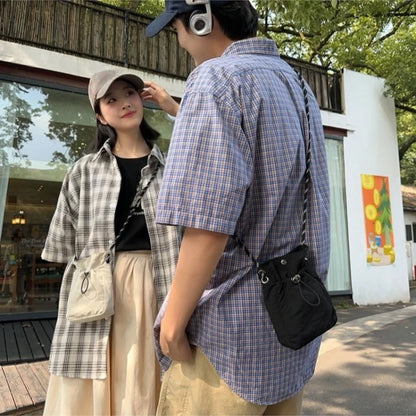 Nylon Crossbody Bag Soft Mini Phone Wallet Multifunctional Square Shoulder Bag Crossbody Purse Canvas Purse Messenger Bag