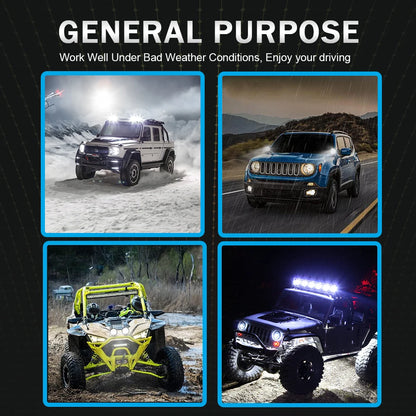 Lupuauto 3inch Led Work Light Offroad Round Spotlights Light 12V 24V 4x4 Offroad Fog Lights For Motorcycle Car ATV Race Dirt