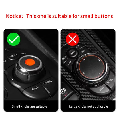 Central Control Volume Multimedia Button Knob Sticker for MINI Cooper F55 F56 F57 F60 Countryman Leather Car Interior Styling