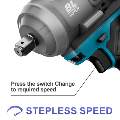 Gisam 2000N.M Torque Brushless Electric Impact Wrench 1/2 inch Screwdriver Cordless Wrench Power Tool For Makita 18V Battery Pin