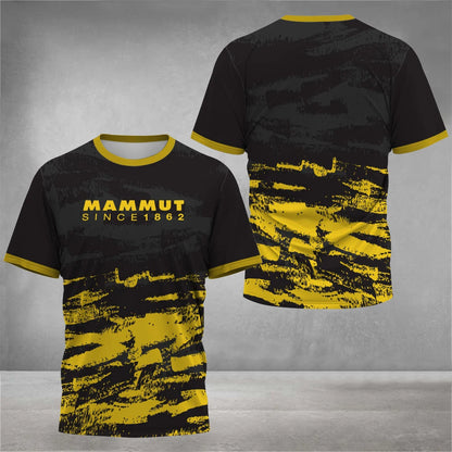 Men's outdoor hiking T-shirt 3D printed design rock climbing cross-country running Drifit camping clothes fashionable