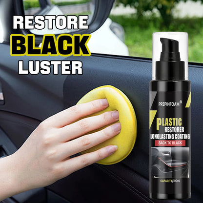 Car Plastic Leather Restorer Spray Polish Cleaner Coating Agent Back To Black More Gloss Car Cleaning Products P5