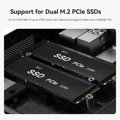 Beelink SER5 Max AMD Ryzen7 7735HS R3 3200U R5 5500U 5625U 16G RAM 500G SSDNVME Mini PC Suppor 4K Type-C Gaming Desktop Computer