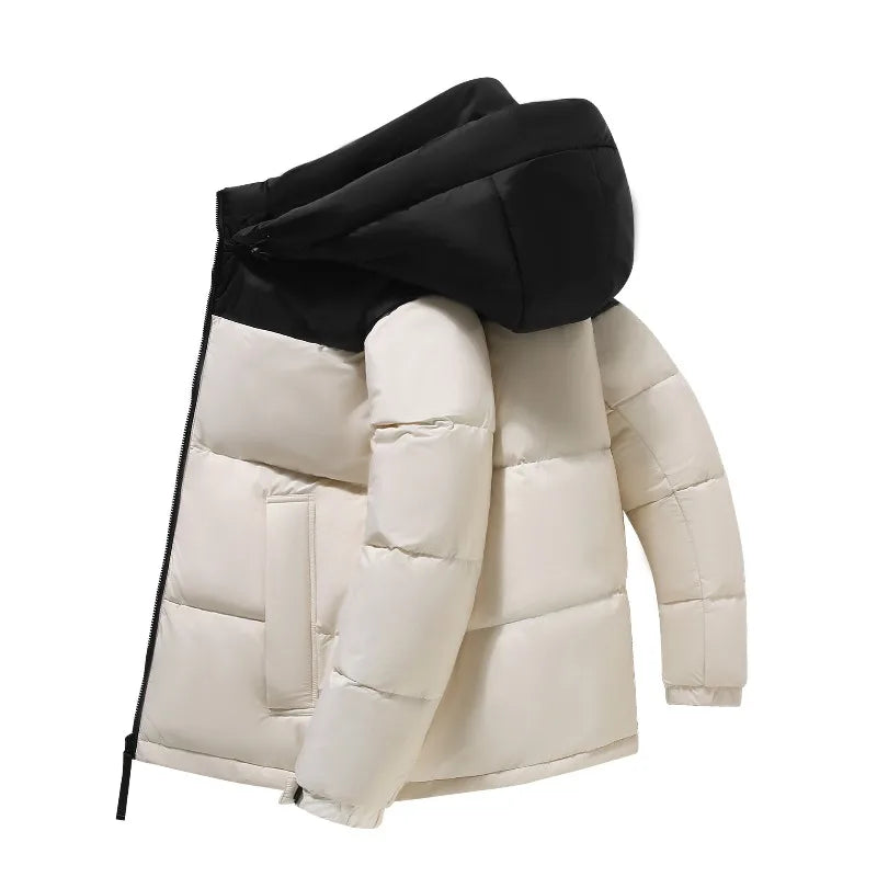 New Winter Men Hooded Casual Short Down Coats White Duck Puffer Jackets Quality Male Outdoor Windproof Thicker Warm Parkas 3XL