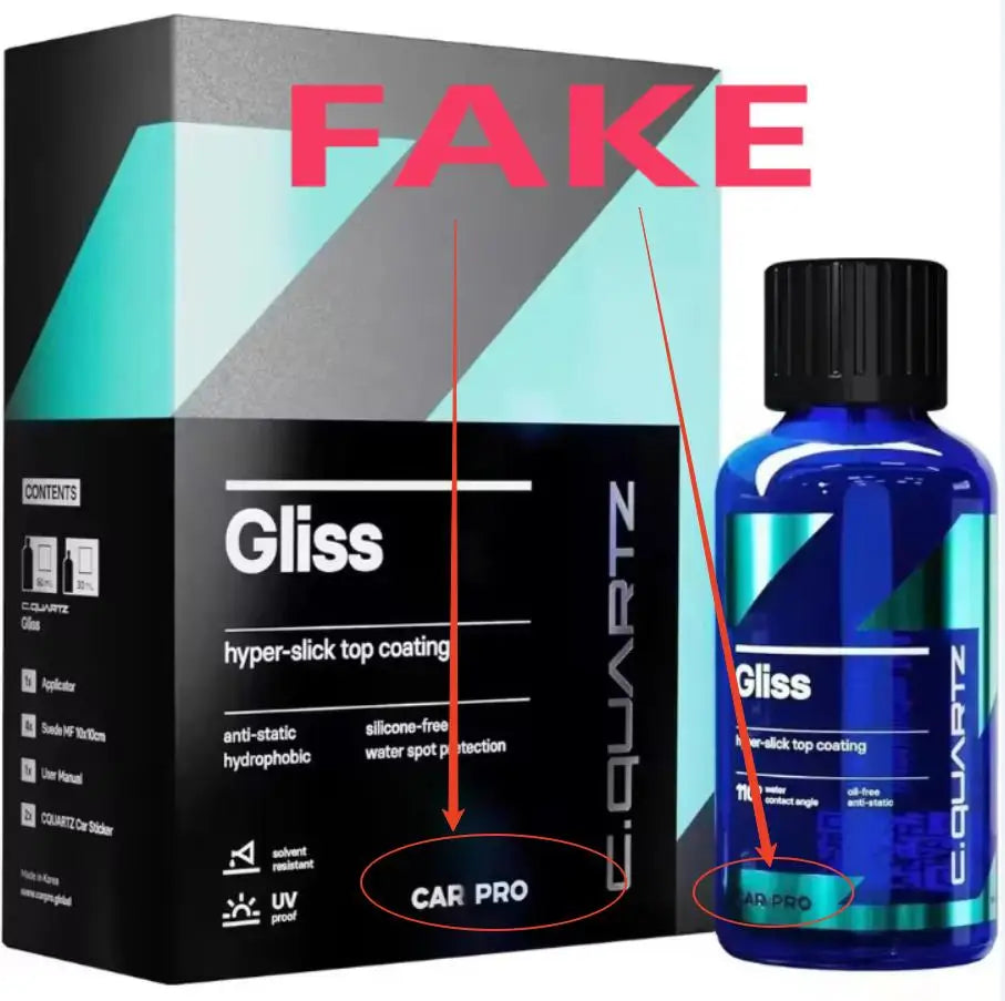 CARPRO Gliss 50ml Kit Ceramic Coating for Car Hyper Smooth Hydrophobic Nano Top-Coat with Microfiber Applicators Repels Oil,Dirt