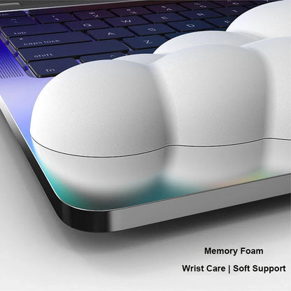 Mouse pad with wrist rest keyboard cloud anti-slip memory foam desktop office gamer mouse wrist rest