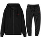 Autumn and Winter 2025 new Men's sportswear set, a fashionable outdoor zipper warm men's casual sweatshirt + pants 2-piece set