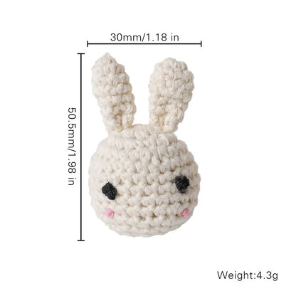Baby Rattles Crochet Bunny Rattle Toy Wood Ring Baby Teether Rodent Baby Gym Mobile Rattles Newborn Educational Toys Gifts 1pc