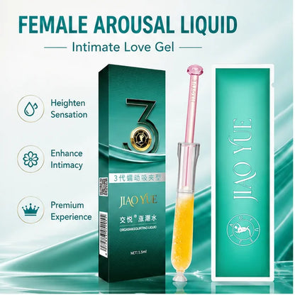 Female Arousal Liquid for Women, Intimate Love Gel, 1.5mL Prefilled Applicator for Sensual Stimulation and Private Couples Play