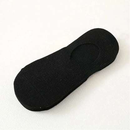 5Pair / Lot Fashion Happy Men Boat Soc Silicone Invisible Cotton Socks Male Ankle Sock Slippers Meia