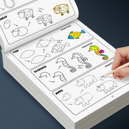 How to Draw Animals Step-by-Step Drawing Book- Learning Painting , Perfect for Creative Writing & Color Kids Drawing Book