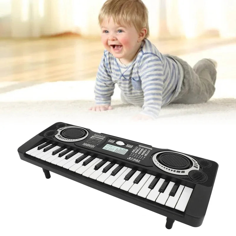 Kids Keyboard Piano Toy Realistic 37 Key Multi Functional Interactive Kids Piano Musical Instrument Type 1