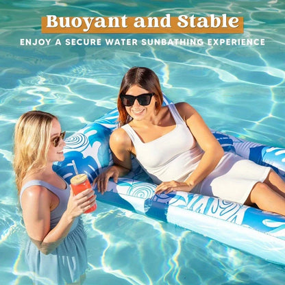 Sloosh 2Pack XL Inflatable Pool Float Mat Pool Floaties Adults Size with Headrest SunTanning Raft Lake Beach Swimming Pool Party