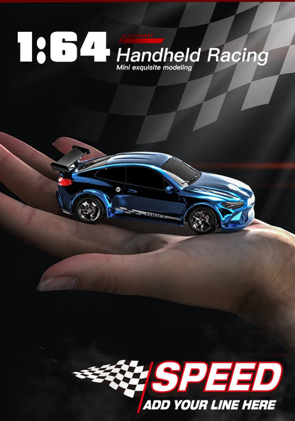 KF20 1/64 High Speed Drift RC Car 2.4G 4WD Remote Control Desktop Mini GTR Racing Model Cars for Boys Kids Toy Gift