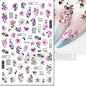3d Nails Art Decals Spring Fruits Pink Full Tips Peony Magnolia Flowers Adhesive Sliders Stickers Decoration For Nails Manicure
