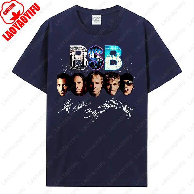 Backstreet Boys Millennium Tour Music Vintage Tshirt Men Women Hipster Popular Tops Summer Fashion Streetwear Unisex Tees Gift