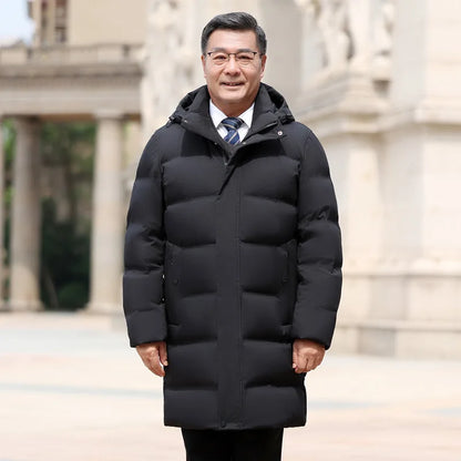 Canada Fashion Winter Jacket for Man Down Coat Parka Men's White Goose Down Jacket -30℃ Hooded Warm Thick Long Padding HXY305