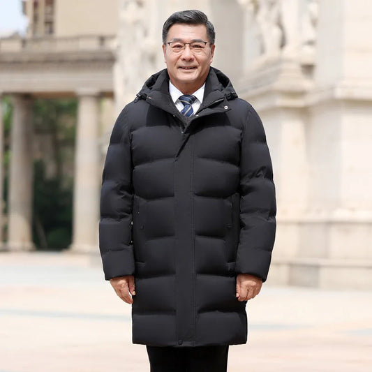 Canada Fashion Winter Jacket for Man Down Coat Parka Men's White Goose Down Jacket -30℃ Hooded Warm Thick Long Padding HXY305