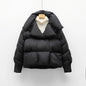 Overcoat New Fashion Women Down Jacket Winter White Duck Down High Quality Knitted Patchwork Lapel Women Down Jacket