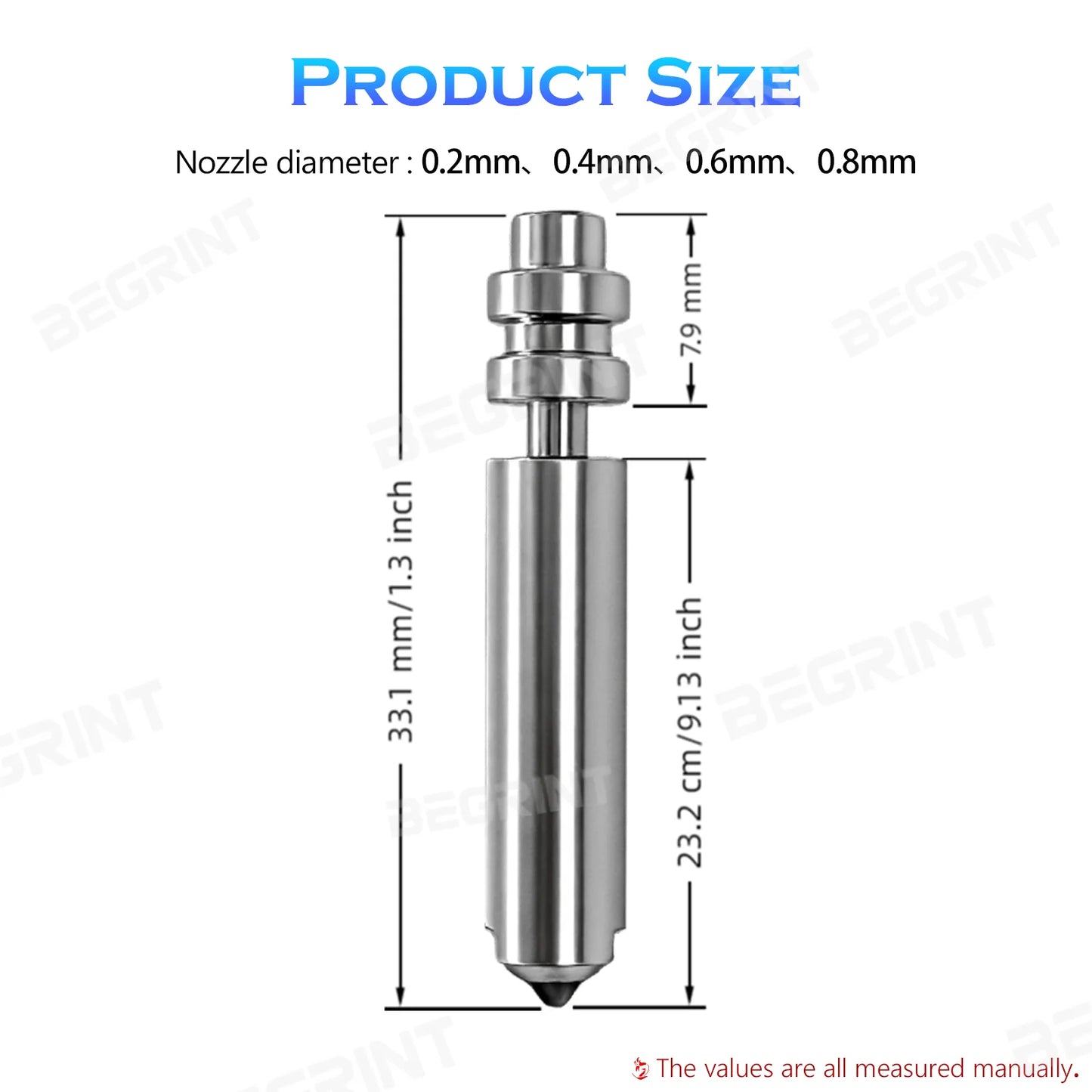 Upgrade Anycubic Kobra X Hotend Durability Bimetallic Nozzle For Anycubic Kobra X 0.2/0.4/0.6/0.8mm 3D Printers Accessories