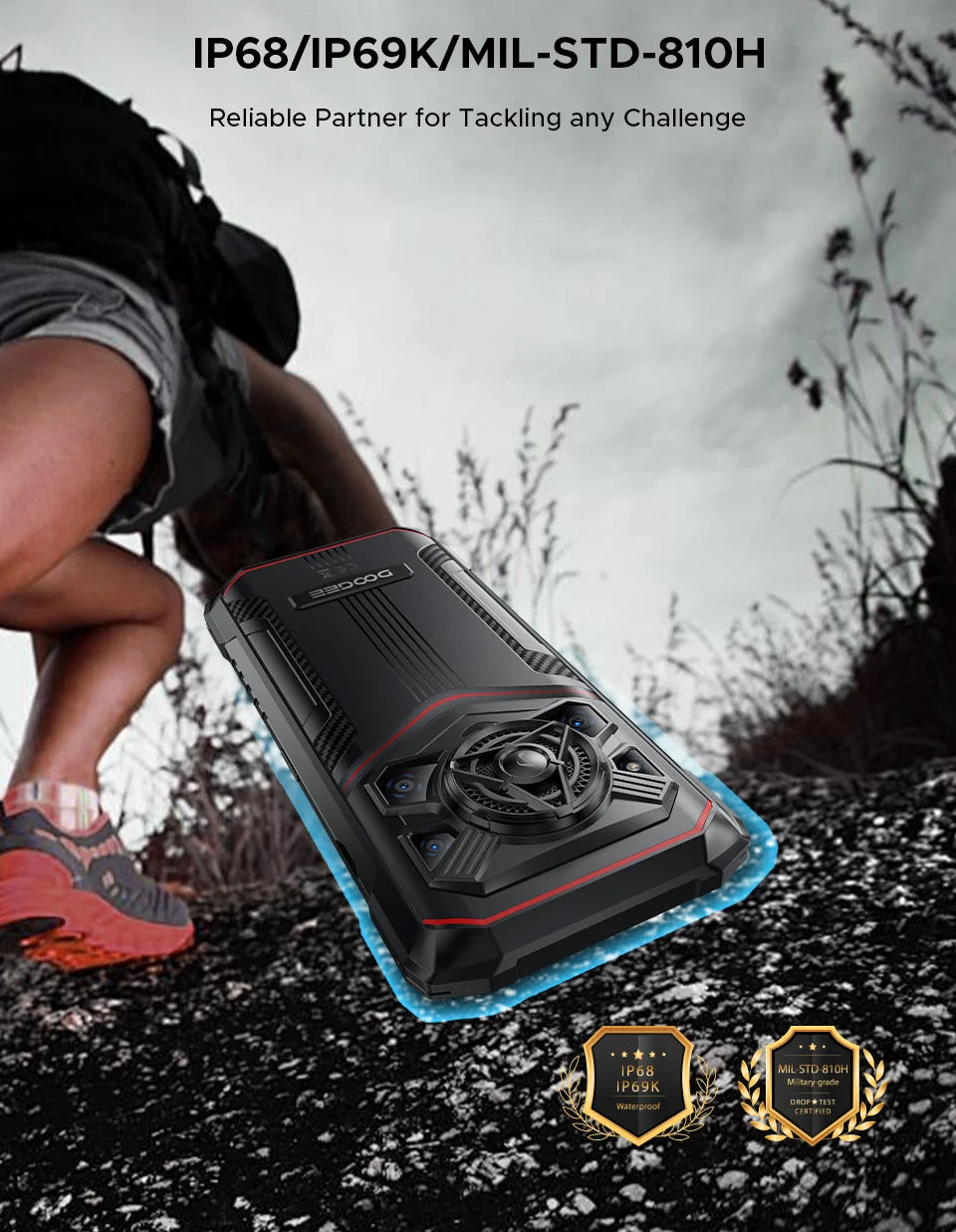 DOOGEE Blade20 Pro Rugged Phone 125dB Speaker Gemini AI 11800mAh Battery 6.6'' Display Android 15 Global Version Smartphone NFC