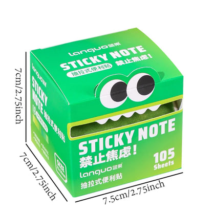Mr. Paper 105/108Sheets/roll Pull-out Sticky Notes Student Stationery Sticky Notes Transparent Color Sticky Notes DIY Handbook