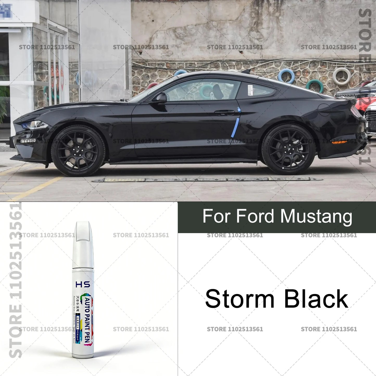 For Ford Mustang White Black Red Orange Blue Yellow Gray Car Paint Repair Pen Touch Up Scratch Remover DIY Auto Accessories