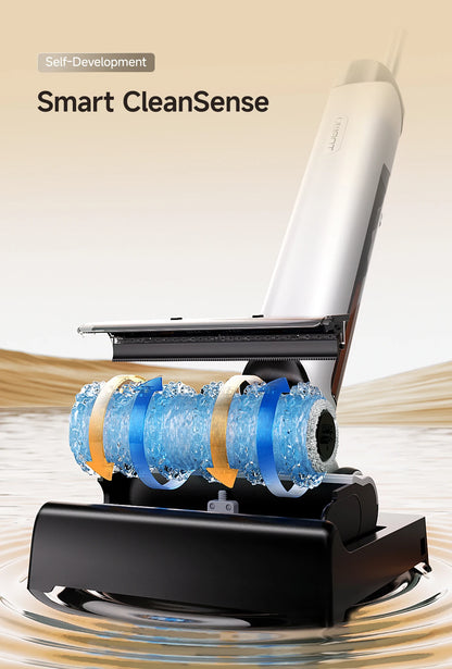 UWANT D500 Wet Dry Vacuum Cleaner 17000Pa Suction 180°Lay-Flat Cordless Mop AI Self-Cleaning 65°C Drying Triple-Sided Edge