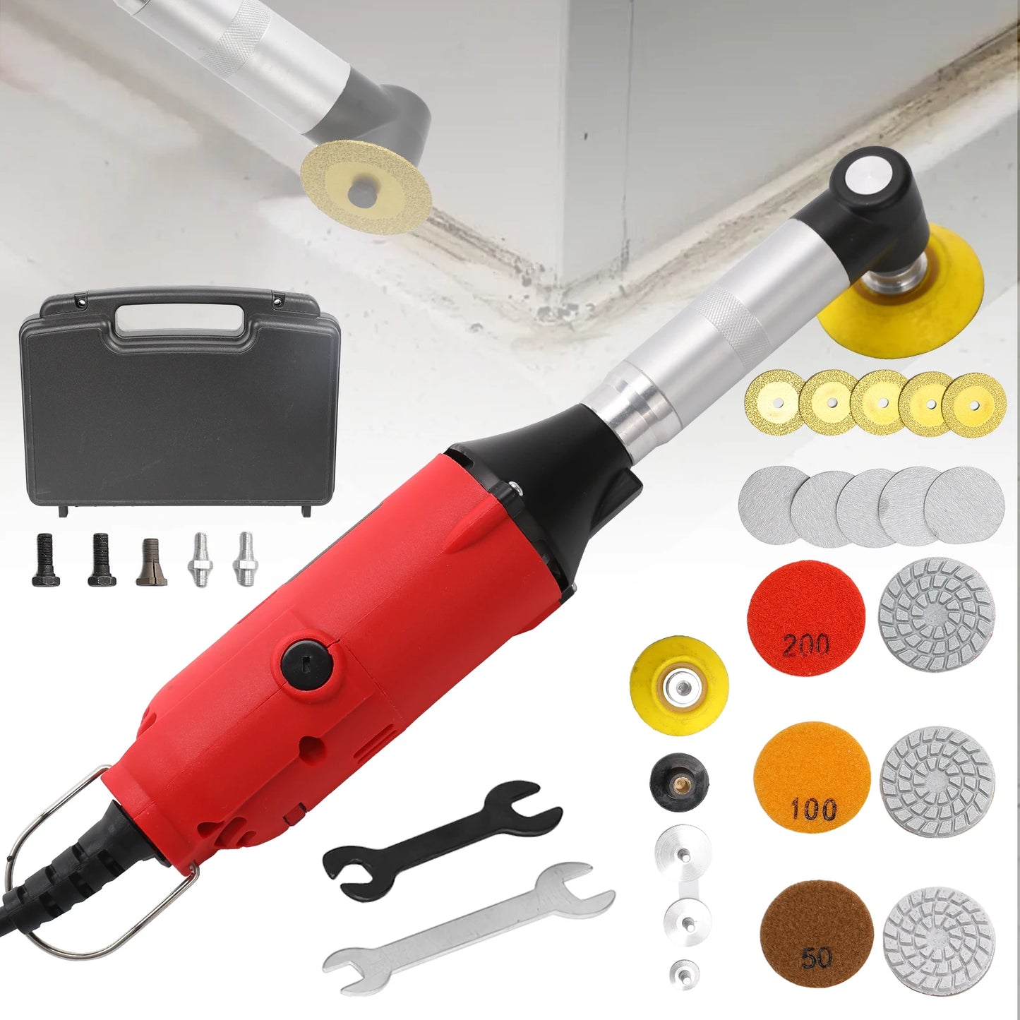 Ceramic Tile Beauty Sewing Tool 380W Electric Straight Grinder 6 Variable Speeds Cleaning Machine Grinder Sander Polisher Home