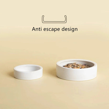 Ceramic Feed Bowl Reptile Food Ceramic Bowl Anti-Escape Ceramic Feeder Dish Reptile Water Bowl For Hermit Crab Gecko Chameleon