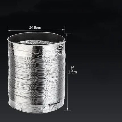 80-200mm Ventilator Pipe Aluminum Air Ventilation Hose for Bathroom Kitchen System Vent Exhaust Duct Tube Accessories